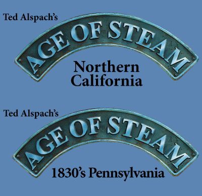 Age of Steam Expansion: 1830’s Pennsylvania / Northern California board game cover