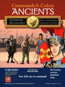 Commands & Colors: Ancients Expansions #2 and #3 – Rome vs the Barbarians; The Roman Civil Wars board game cover
