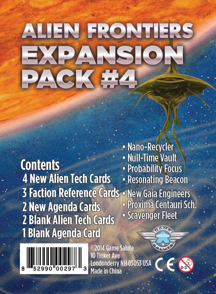 Alien Frontiers: Expansion Pack #4 board game cover