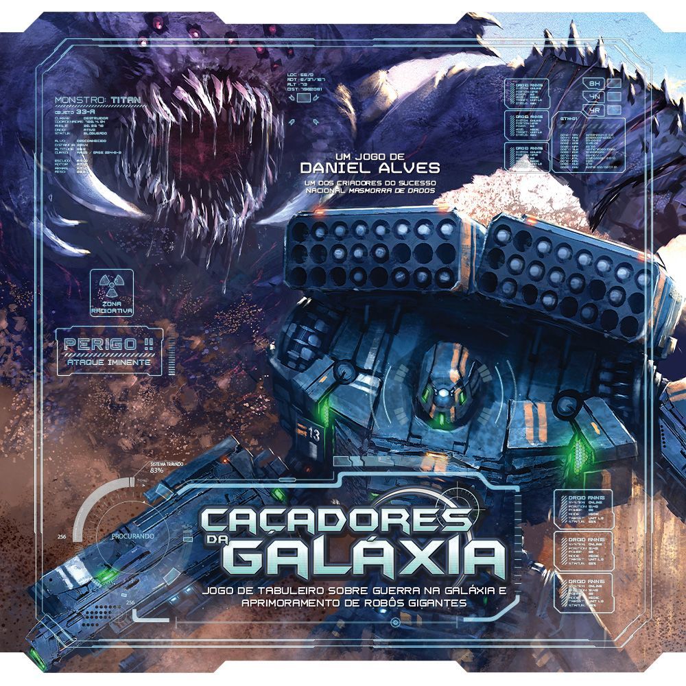 Caçadores da Galáxia board game cover