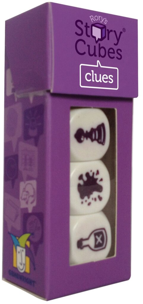 Rory’s Story Cubes: Clues board game cover
