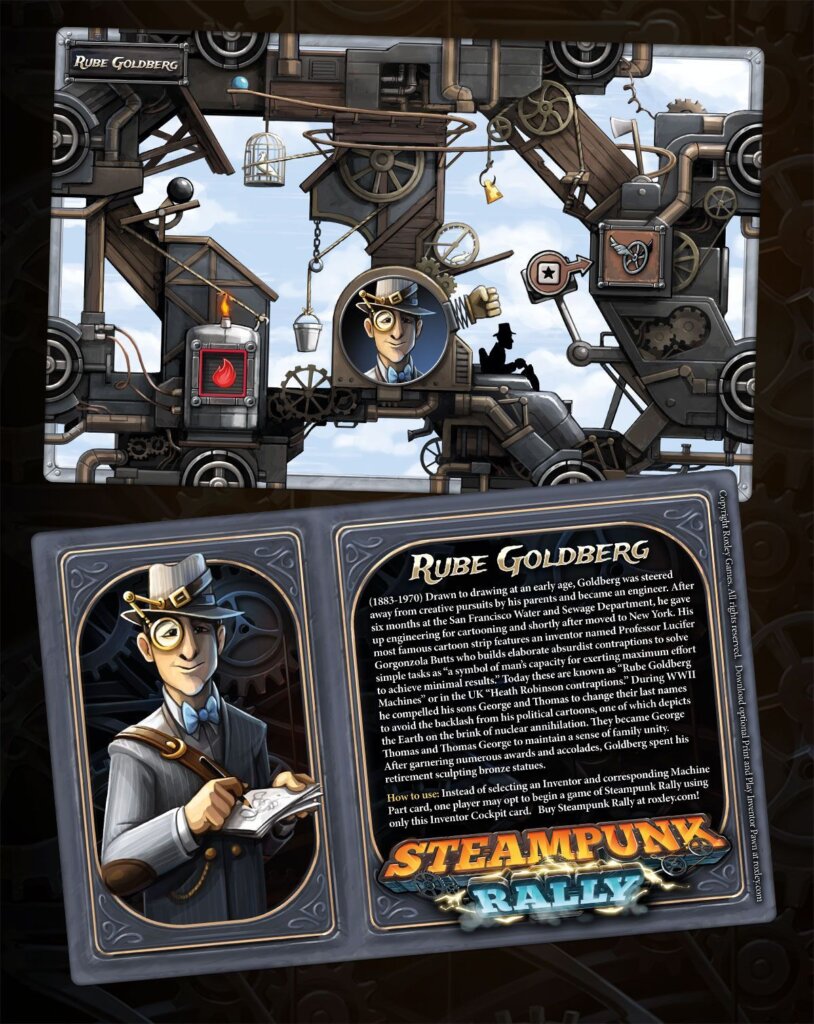 Steampunk Rally: Rube Goldberg board game cover