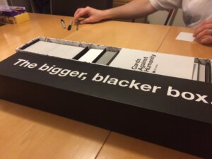 Cards Against Humanity: The Bigger, Blacker Box board game cover