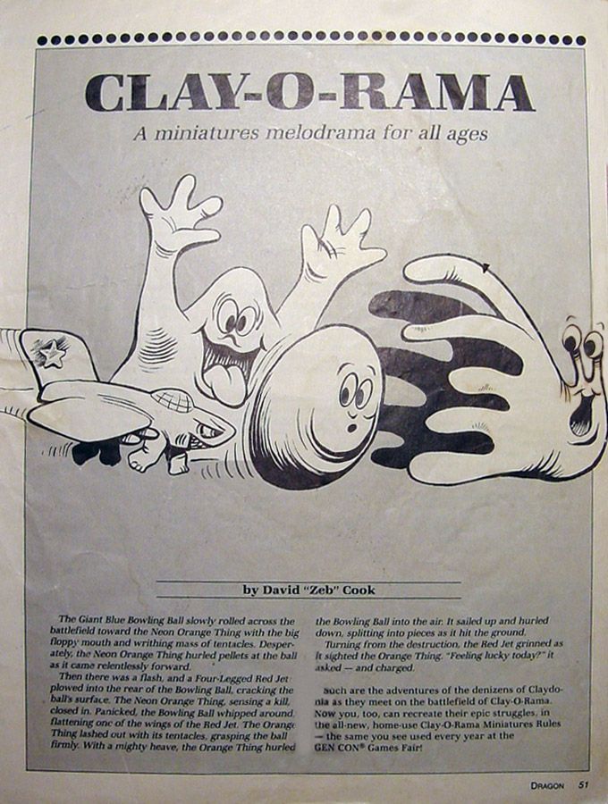 Clay-O-Rama board game cover