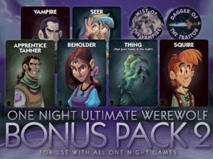 One Night Ultimate Werewolf: Bonus Pack 2 board game cover