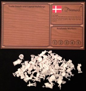 Empires: Age of Discovery – Denmark Player Board and White Figures board game cover