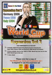 The World Cup Game:  Expansion Set 2 board game cover