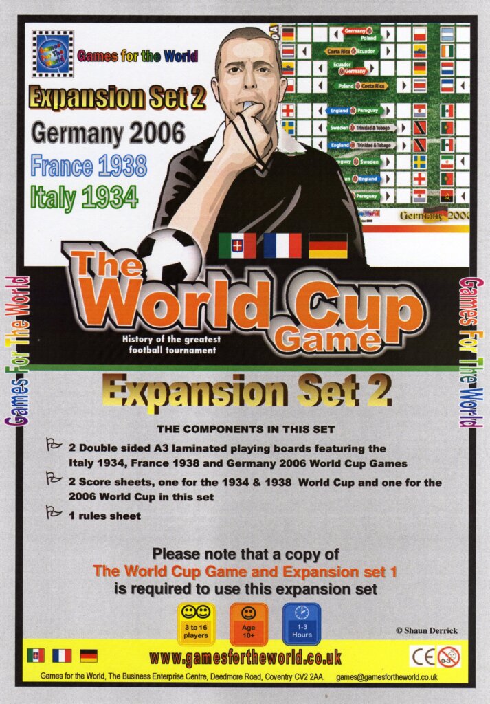 The World Cup Game:  Expansion Set 2 board game cover