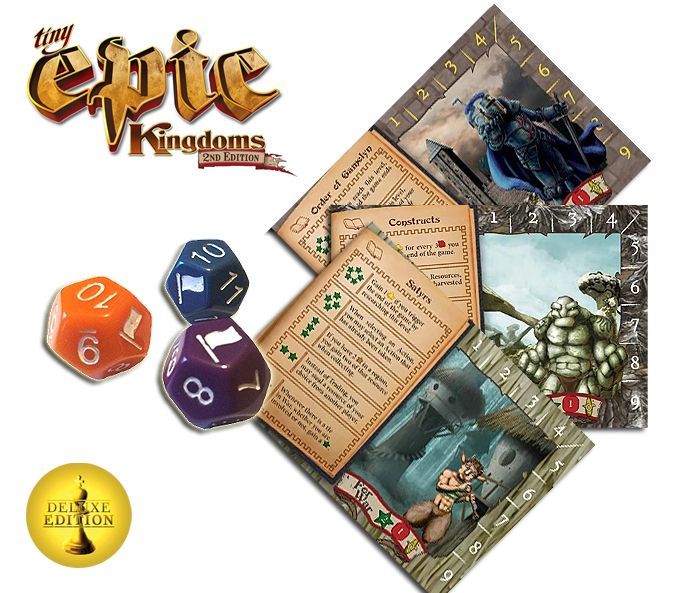 Tiny Epic Kingdoms: 2nd Edition – Deluxe Promo Pack board game cover