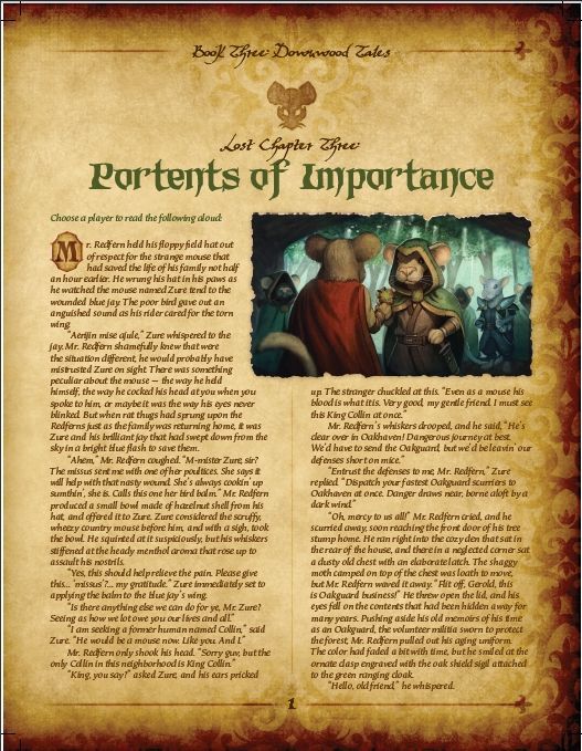 Mice and Mystics: Lost Chapter – Portents of Importance board game cover