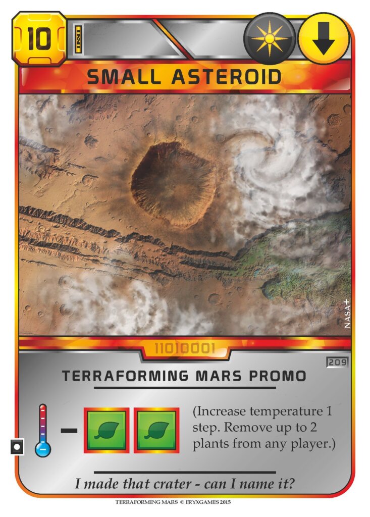 Terraforming Mars: Small Asteroid Promo Card board game cover