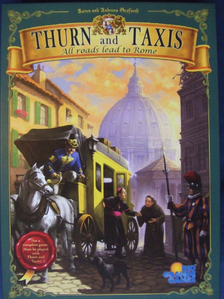 Thurn and Taxis: All Roads Lead to Rome board game cover