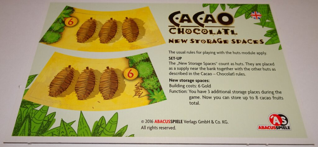 Cacao: Chocolatl – New Storage Spaces board game cover