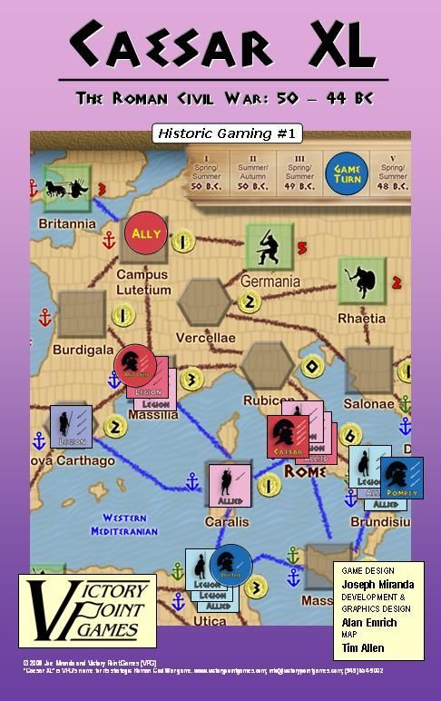 Caesar XL: The Roman Civil War 50 – 44 BC board game cover