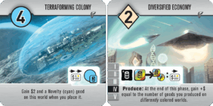 Roll for the Galaxy: Terraforming Colony/Diversified Economy Promo Tile board game cover
