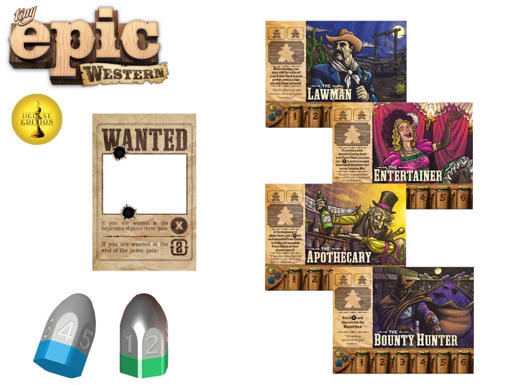 Tiny Epic Western: Kickstarter Deluxe Promo Pack board game cover
