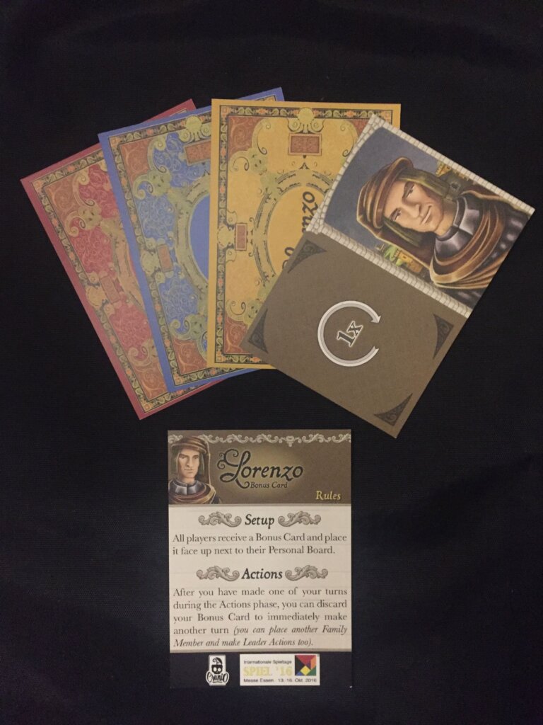 Lorenzo il Magnifico: Bonus Card expansion board game cover