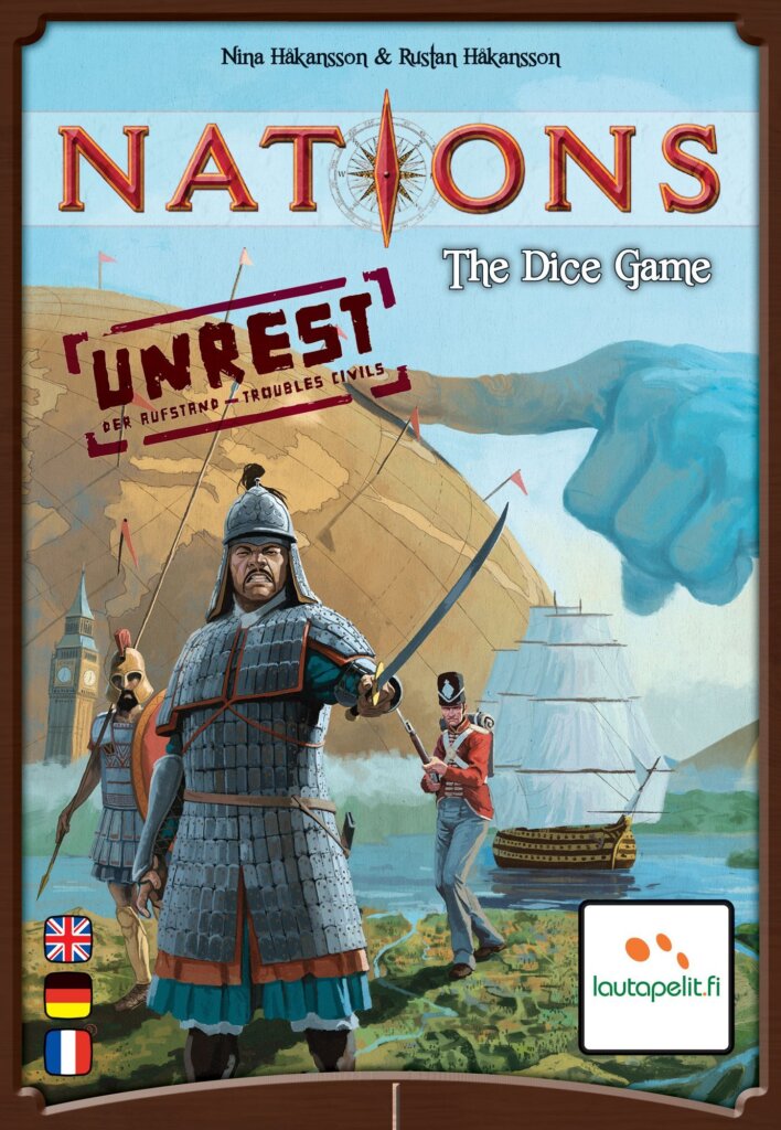 Nations: The Dice Game – Unrest board game cover