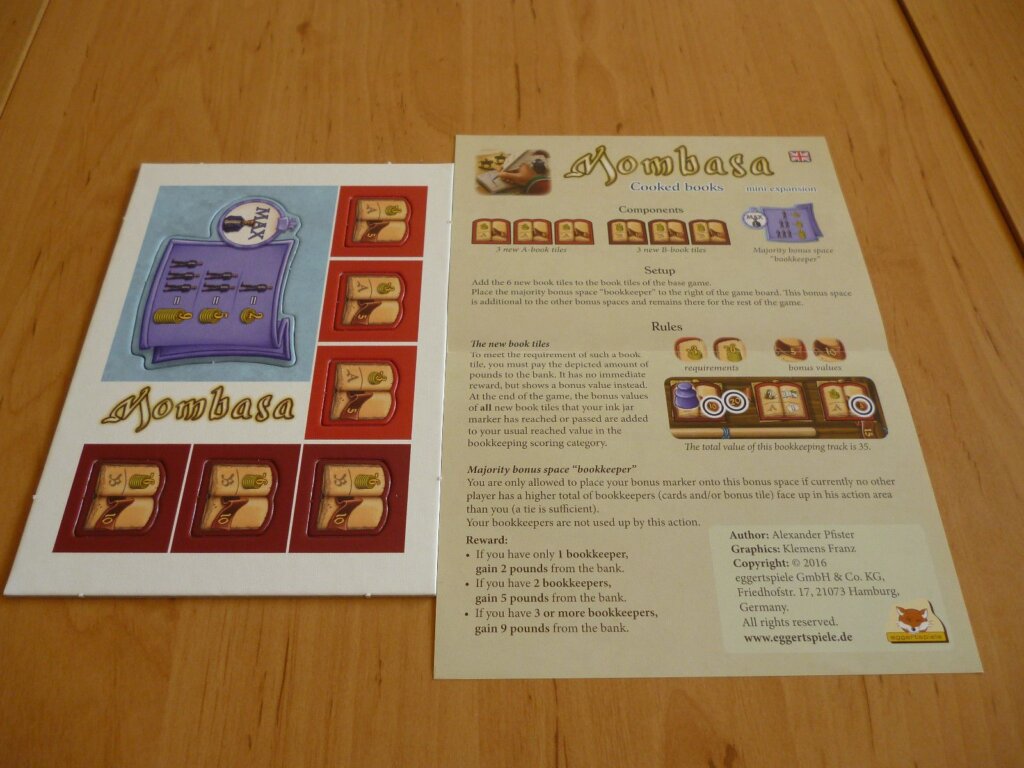 Mombasa: Cooked Books Mini Expansion board game cover