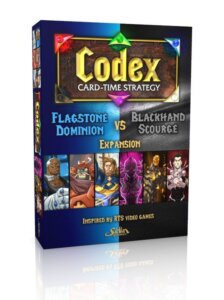 Codex: Card-Time Strategy – Flagstone Dominion vs. Blackhand Scourge Expansion board game cover