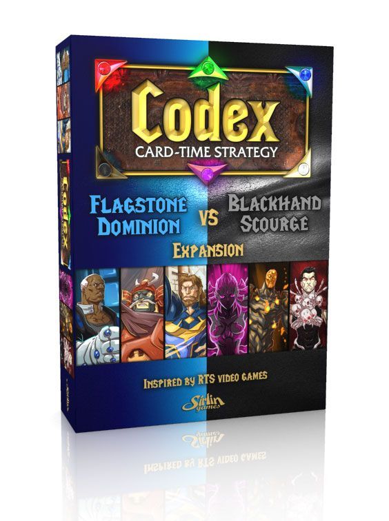 Codex: Card-Time Strategy – Flagstone Dominion vs. Blackhand Scourge Expansion board game cover