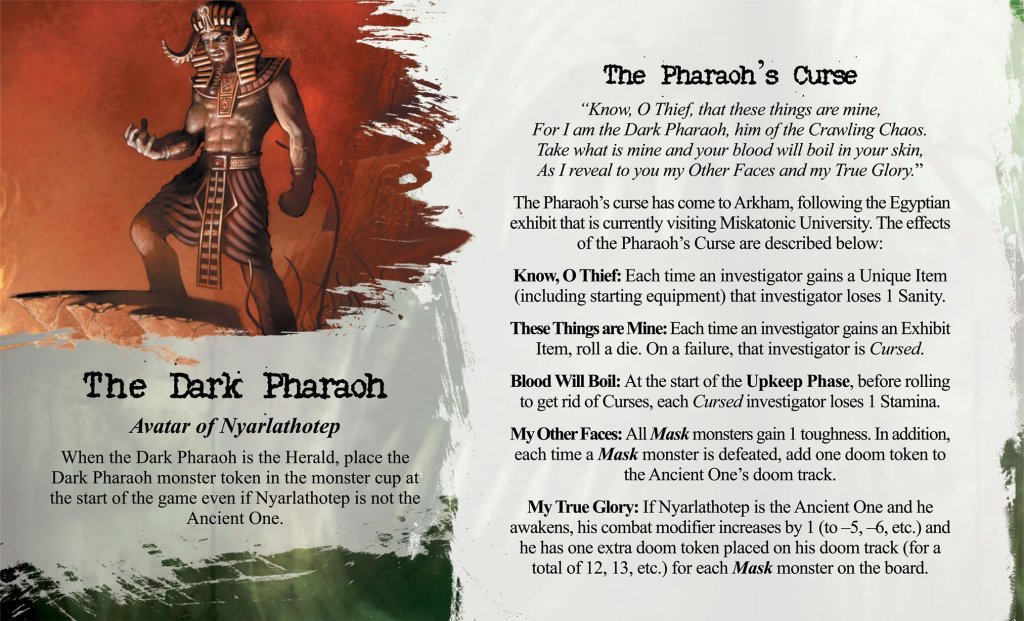 Arkham Horror: The Dark Pharaoh (Herald) board game cover
