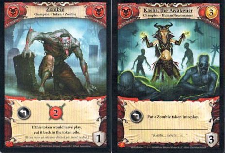 Hero Realms: Necromancer Promo & 4 Zombie Cards board game cover