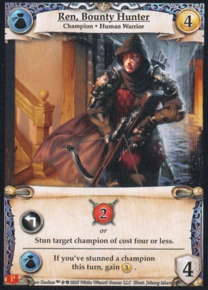 Hero Realms: Ren, Bounty Hunter Promo Card board game cover