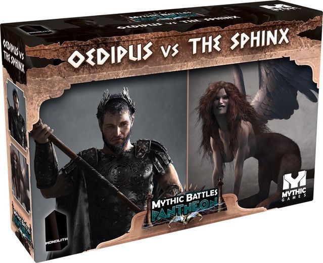 Mythic Battles: Pantheon – Oedipus Vs. the Sphinx board game cover