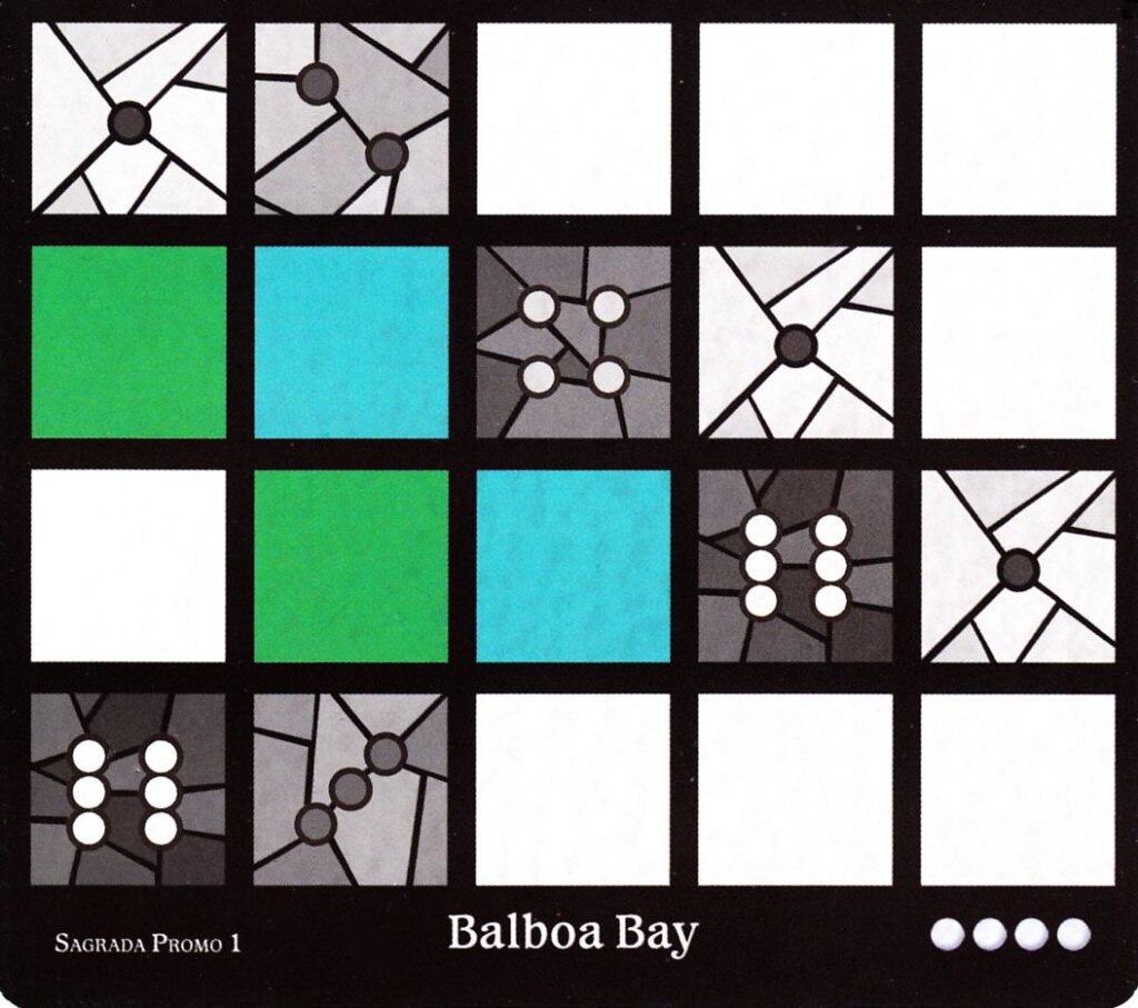 Sagrada: Promo 1 – Vitraux/Balboa Bay Window Pattern Card board game cover