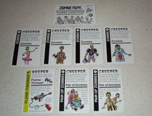 Zombie Fluxx: Flame-Thrower Expansion Pack board game cover