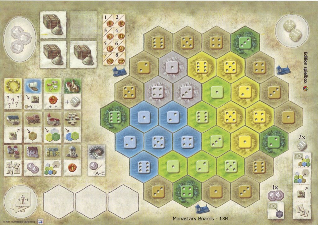 The Castles of Burgundy: 4th Expansion – Monastery Boards board game cover