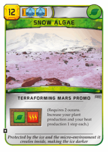 Terraforming Mars: Snow Algae Promo Card board game cover