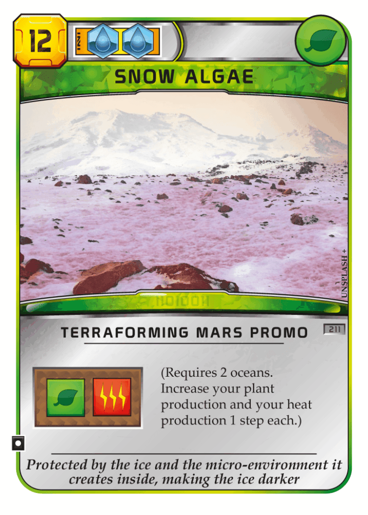 Terraforming Mars: Snow Algae Promo Card board game cover