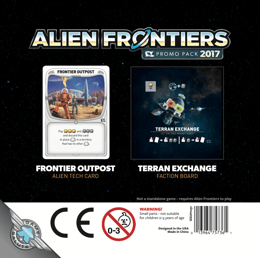 Alien Frontiers: Promo Pack 2017 board game cover