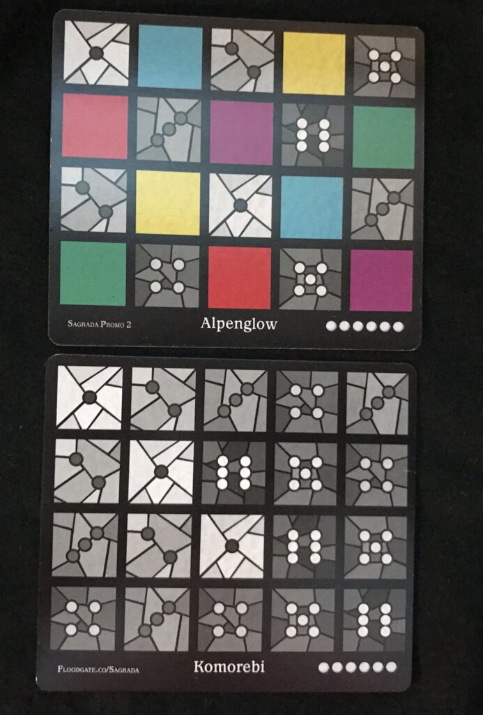 Sagrada: Promo 2 – Alpenglow/Komorebi Window Pattern Card board game cover