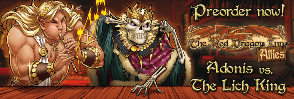 The Red Dragon Inn: Allies – Adonis vs. the Lich King board game cover