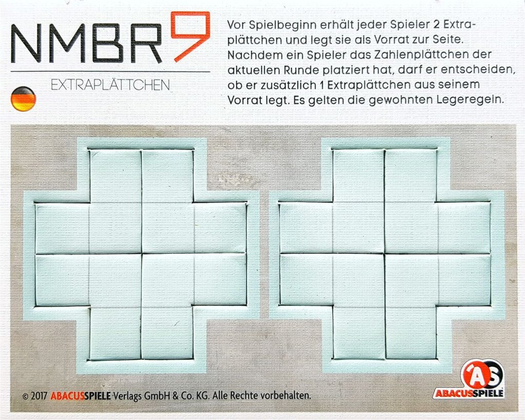 NMBR 9: Extra Tiles Promo board game cover