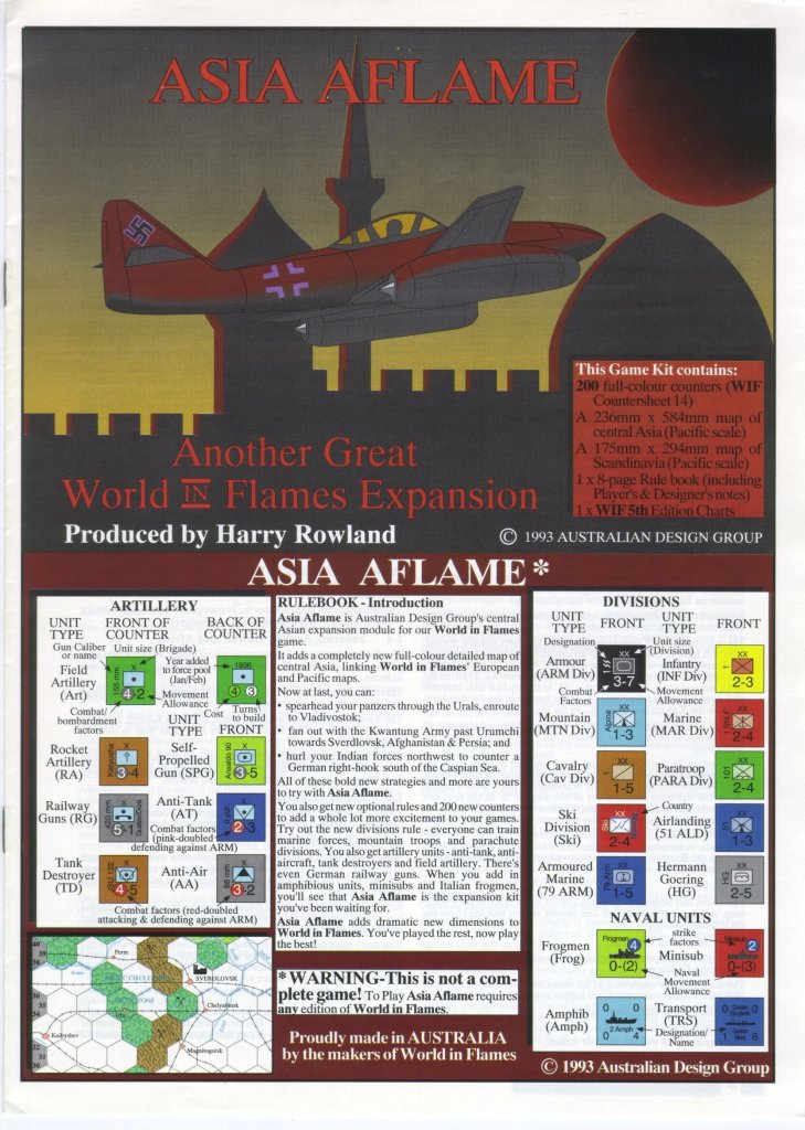 Asia Aflame board game cover