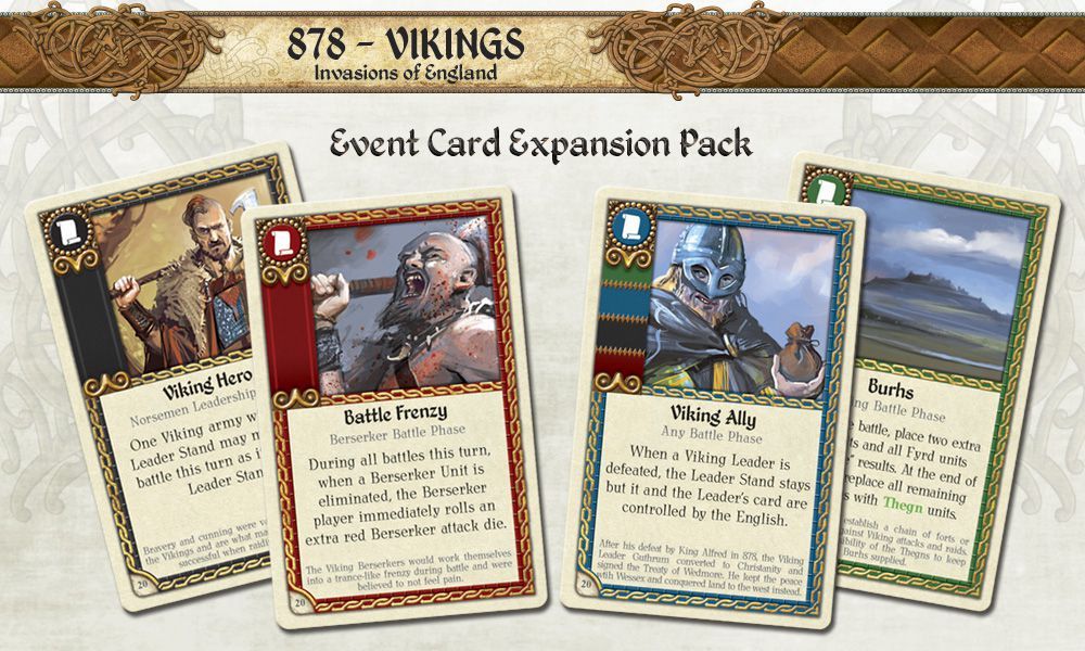 878 Vikings: Invasions of England – Event Card Expansion Pack board game cover