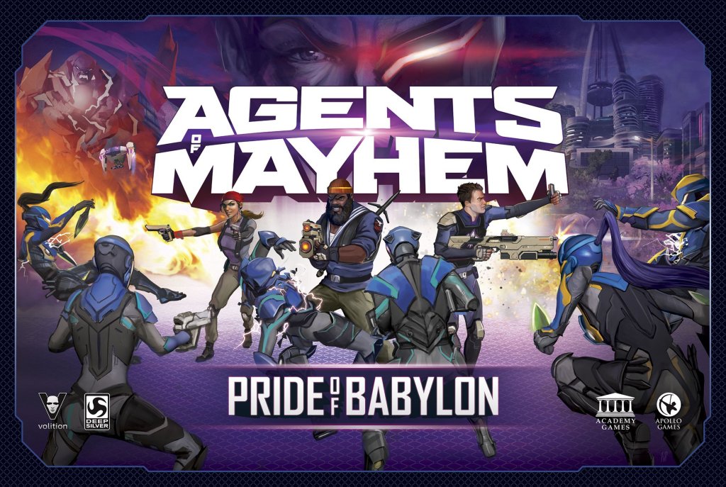 Agents of Mayhem: Pride of Babylon board game cover