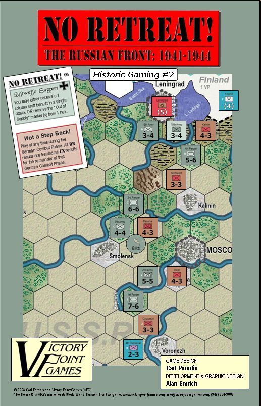 No Retreat!: The Russian Front 1941-1944 board game cover
