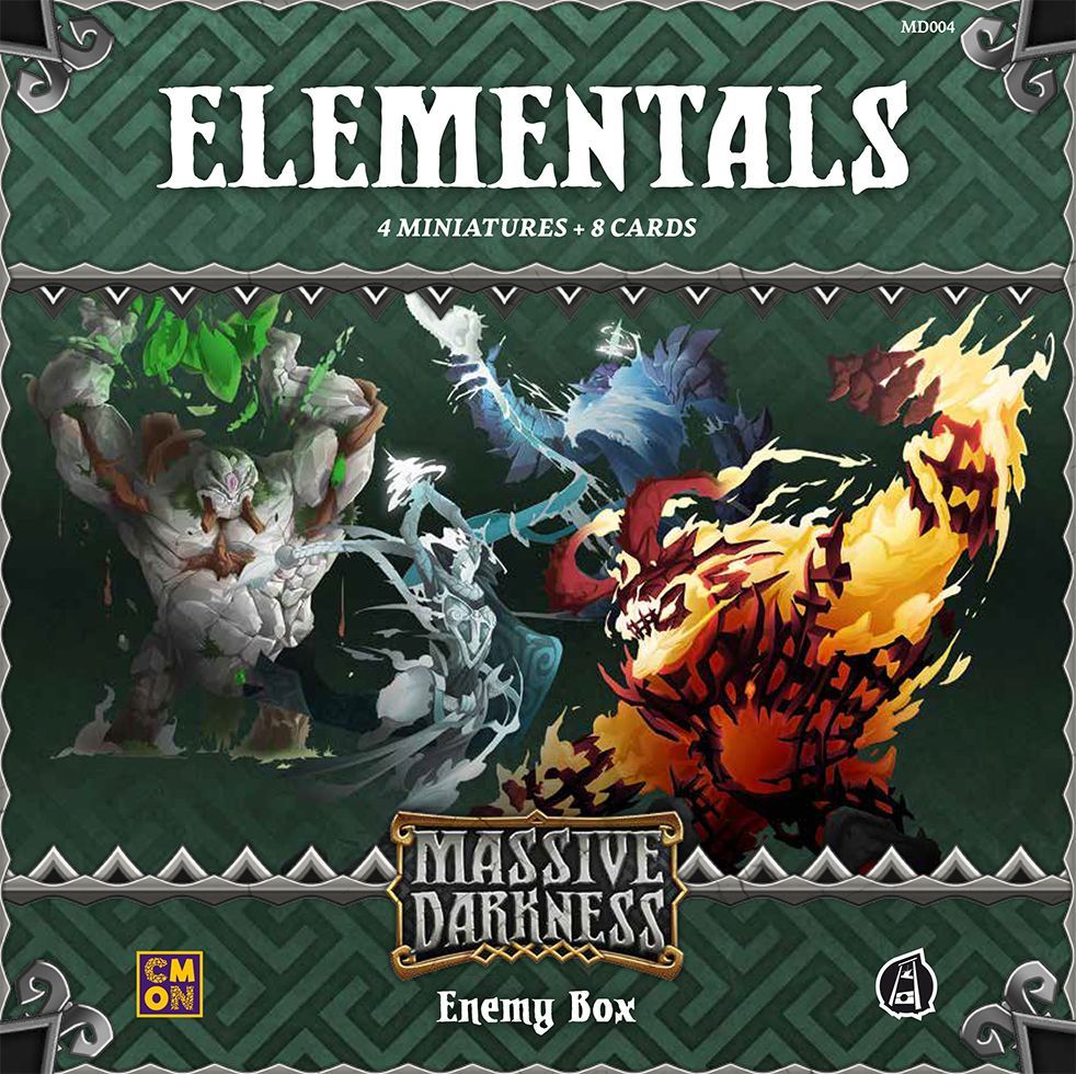 Massive Darkness: Enemy Box – Elementals board game cover