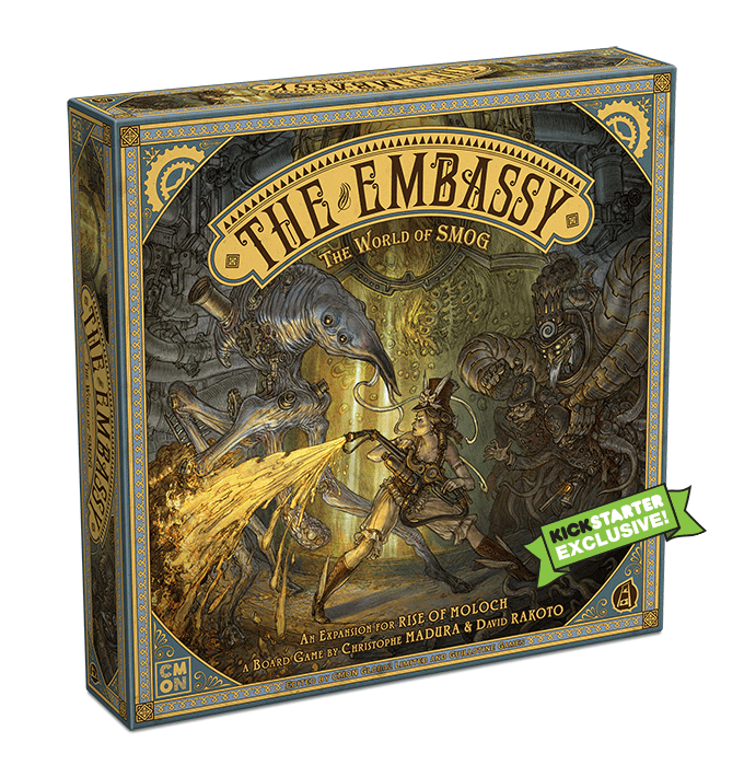 The World of SMOG: Rise of Moloch – The Embassy board game cover