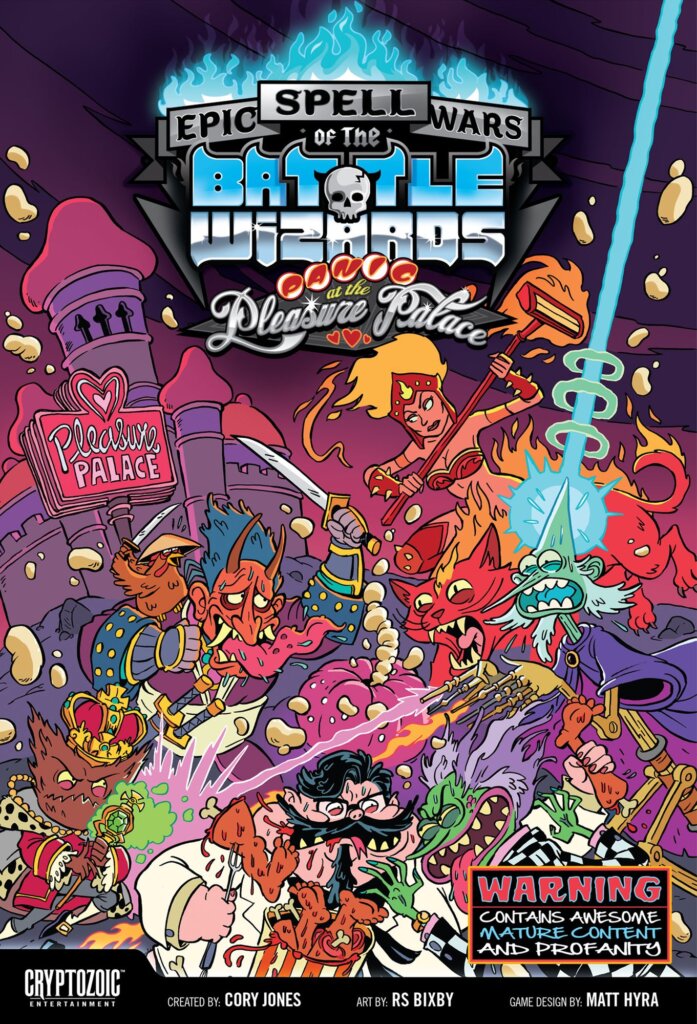 Epic Spell Wars of the Battle Wizards: Panic at the Pleasure Palace board game cover