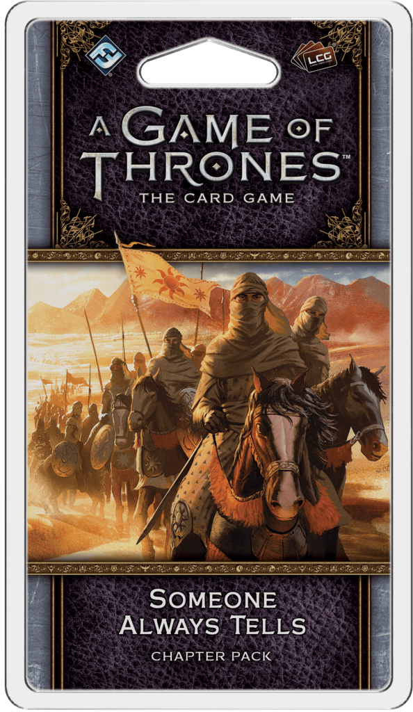 A Game of Thrones: The Card Game (Second Edition) – Someone Always Tells board game cover