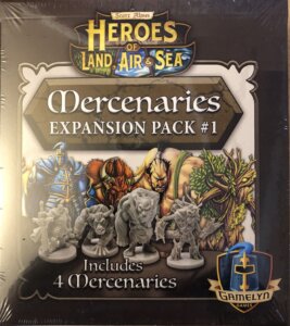 Heroes of Land, Air & Sea: Mercenaries Expansion Pack #1 board game cover