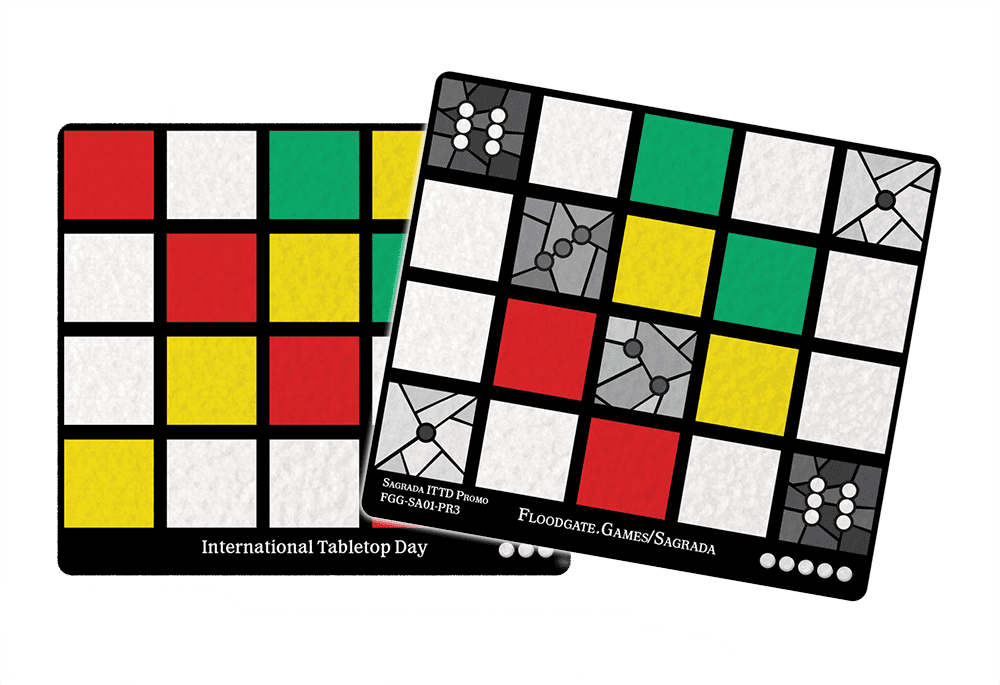 Sagrada: Promo 3 – International Tabletop Day Window Pattern Card board game cover