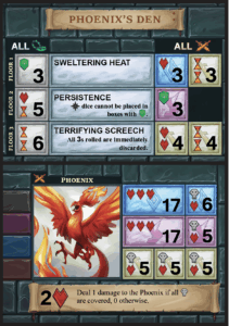 One Deck Dungeon: Phoenix’s Den board game cover