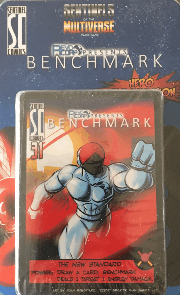 Sentinels of the Multiverse: Benchmark Hero Character board game cover